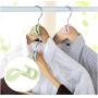 20pcs Random Color Mini Clothes Hanger Plastic Easy Hook Wardrobe Storage Creative Clothes Holder Hooks Home Decoration