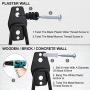 ONEPENG Heavy Duty Garage Storage Steel Utility Hooks Wall Mount Tool Holder U-Hooks for Home Garage Storage Organizer Garden Tools Shovels Rake Stroller Ladder