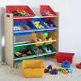 Tot Tutors Kids Toy Storage Organizer with 12 Plastic Bins, Natural/Primary (Primary Collection) Tot Tutors Kids Toy Storage Organizer with 12 Plastic Bins, Natural/Primary (Primary Collection)
