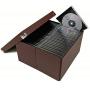 Pop n’ Store Decorative Storage Boxes with Lid, Collapsible and Stackable, Medium Square Box, Interior Size (9.75”x9.75”x5.75”), Brown