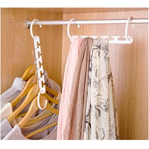 10pcs 3D Space Saving Hanger Magic Clothes Hanger with Hook Closet