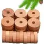 DAYSLIVES 40 Pack Cedar Wood Rings 100% Natural Cedar Hangers Blocks for Clothes Storage Closets Drawers(Diameter 4cm)