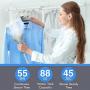 PurSteam Full Size Garment Fabric Steamer Professional Heavy Duty Industry Leading 2.5 Liter (85 fl.oz.) Water Tank Producing Over 60min of Continuous Steam with 4 Level Steam Adjustment