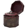 Vintage Style Embossed Flower Pattern Wooden Octagon Jewelry Treasure Boxes Storage Organizer Trinket Keepsake Chest Set of 2