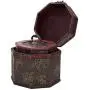 Vintage Style Embossed Flower Pattern Wooden Octagon Jewelry Treasure Boxes Storage Organizer Trinket Keepsake Chest Set of 2