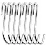 18 Pack ESFUN 4 inch Heavy Duty S Hooks Pan Pot Holder Rack Hooks Hanging Hangers S Shaped Hooks for Kitchenware Pots Utensils Clothes Bags Towels Plants