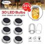 [Upgraded] Solar Mason Jar Lid Lights 30 LEDs - 1200mAh Battery | Outdoor Decor, Patio Garden Decor, Solar Lantern Table Light | 6-Pack Hangers and Lids String Fairy Firefly Lights/No Jars