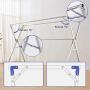 Drying Space Su Foldable Floor Type Clothes Hanger, Household Indoor and Outdoor Balcony Living Room Removable Coat Hanger Multifunctional Shelf Towel Rack