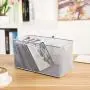 SK SHARKBANG Metal Mesh CD Basket Holder Disc Organizer Desk Storage Bin Boxes for Home&Office Silver