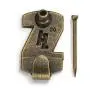 HangZ 30007 Gallery Picture Hooks Assorted Value Pack, 10lb-100lb, 19-Piece, Antique Brass