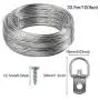 HongWay D Ring Picture Hangers Heavy Duty, Picture Hangers Kit 141 Pcs Including 70Pieces D Ring Picture Hangers with 70 Phillips Screws and Picture Hanging Wire (100 Feet) HongWay D Ring Picture Hangers Heavy Duty, Picture Hangers Kit 141 Pcs Including 70Pieces D Ring Picture Hangers with 70 Phillips Screws and Picture Hanging Wire (100 Feet)