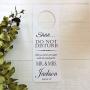 Personalized Do Not Disturb Wedding Door Hangers for Hotel - Set of 10- Choose Your Cardstock Color