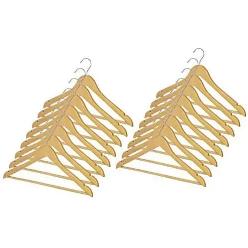 Whitmor GRADE A Natural Wood Suit Hangers (Set of 16) Whitmor GRADE A Natural Wood Suit Hangers (Set of 16)