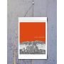 White Wood Poster Hanger, Custom size Art Hanger, poster frame, picture hanger, White Wood, Handmade Frame