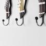 3pcs/set Creative Vintage Resin Guitar Shape Hooks Wall Mounted Door Rack Keys Clothes Hangers