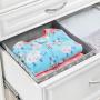 mDesign Soft Fabric Closet Storage Organizer Holder Boxes Bin - Attached Handle, Open Top, for Child/Kids Bedroom, Nursery, Toy Room - Fun Polka Dot Print - Medium, 4 Pack - Gray/White Dots