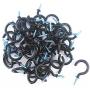Yueton 50pcs Vinyl Coated Screw-in Ceiling Hooks Cup Hooks (Black) Yueton 50pcs Vinyl Coated Screw-in Ceiling Hooks Cup Hooks (Black)
