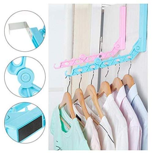 Aviat Foldable Clothes Hanger Hook,Sturdy&Durable Rotation,Repeated Use,Closet Organizer Plastic Storage Clothes Rack,for Towel,Scarfs,Jacket, Pant,Dress,Suit,Shirts Clothes Hangers (White)