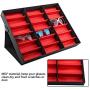 Clina Glasses Jewelry Box, Jewelry Box, 18 Grids Glasses Display Stand Sunglasses Storage Boxes Glasses Jewelry Organizer