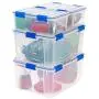 Ziploc WeatherShield 16 and 60 Quart Storage Box, 4 Pack, Clear