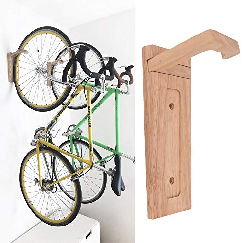 Bike Wall Mount Rack Garage Outdoor Bicycle Hanger Shelf Minimalist Storage System Vertical Cycling Pedal Hook for Indoor Shed Modern Industrial Handmade Display Art Furniture Stand (Oak Wood) Bike Wall Mount Rack Garage Outdoor Bicycle Hanger Shelf Minimalist Storage System Vertical Cycling Pedal Hook for Indoor Shed Modern Industrial Handmade Display Art Furniture Stand (Oak Wood)
