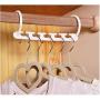 10pcs 5 Hole Magic Hanger Space Saving Hanger Plastic Cloth Hanger Hook Organizer Wardrobe Save Practical Hook