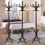 Cxjff Floor Standing Coat Rack Stable Design Hanger Clothes 12 Hooks European Style Easy Install, Wood, 3 Colors (Color : Dark Brown, Size : 27x27x184cm) Cxjff Floor Standing Coat Rack Stable Design Hanger Clothes 12 Hooks European Style Easy Install, Wood, 3 Colors (Color : Dark Brown, Size : 27x27x184cm)