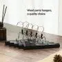 SONGMICS Pants Hangers, Set of 12 Solid Wood Hanger, Anti-Slip Felt, 360° Swivel Hook, Clamp Skirt Hanger, Black UCRW07B12 SONGMICS Pants Hangers, Set of 12 Solid Wood Hanger, Anti-Slip Felt, 360° Swivel Hook, Clamp Skirt Hanger, Black UCRW07B12