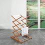 QFFL New Wooden Folding Clothes Airer Telescopic Drying Rack for Bedroom Living Room Bathroom Hanging Towel Clothes 63x131cm/24.8x51.7 Inch Hangers