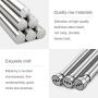 STARTOSTAR Adjustable Closet Rod 21.6 to 40.5 Inch Stainless Steel Clothes Rod with Smile Ends Stopper and Slide Buffering for Wardrobes, Shoe Cabinets （Silver）