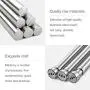 STARTOSTAR Adjustable Closet Rod 21.6 to 40.5 Inch Stainless Steel Clothes Rod with Smile Ends Stopper and Slide Buffering for Wardrobes, Shoe Cabinets （Silver）