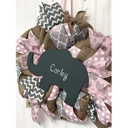 Elephant Baby Nursery Decor | Elephant Theme Baby Shower Door Hanger