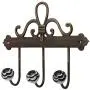 Indianshelf Handmade 1 Artistic Vintage Black Ceramic Floral Rail Hooks Hangers/Wall Hooks for Keys Indianshelf Handmade 1 Artistic Vintage Black Ceramic Floral Rail Hooks Hangers/Wall Hooks for Keys