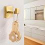 Bathroom Towel Hook, APLusee SUS304 Stainless Steel Single Square Home Storage Holder Utility Coat Robe Hook Wall Hanger, Brushed Gold