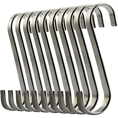 Lemonfilter 10 Pack S Shaped Hooks Stainless Steel S Hanging Hooks Heavy-Duty Hangers for Kitchen Bedroom and Office Lemonfilter 10 Pack S Shaped Hooks Stainless Steel S Hanging Hooks Heavy-Duty Hangers for Kitchen Bedroom and Office
