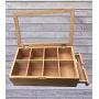 iBambooMart Tea Storage Boxes Organizer Chest - 100% Bamboo Tea Bag Holder | 8 Storage Compartments Organizer with Drawer | Great Gift Idea