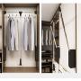 GWXYMJ Coat Rack Wardrobe Lifting Clothes Hanger, Automatic Rebound Cloakroom Hanger Rod, Wardrobe Pull-Down Adjustable Width Clothes Rail, Hydraulic Buffer Rod Hanger (Size : 450-600mm)