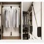 GWXYMJ Coat Rack Wardrobe Lifting Clothes Hanger, Wardrobe Pull-Down Clothes Rail, Automatic Rebound Cloakroom Hanger Rod, Hydraulic Buffer Hanger Rod (Size : 830-1150mm)