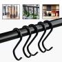 10 Pack S Shaped Hooks Stainless Steel Metal Hangers Hanging Hooks for Kitchen, Work Shop, Bathroom, Garden