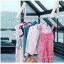 2Pcs Multifunctional Stainless Steel Wall Hanger Retractable Indoor Clothes Hanger Foldable Drying Rack Clothes Rack