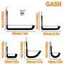 Gasher 6pcs Heavy Duty Wall Hooks for Garage Storage System Kitchen Organizer, Multi-Size Clip Hook Hanger Holder