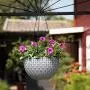 Hanging Flower Pot Holder Silver Plastic Rattan Design Bag with 4 Balconies Hanging Bowl Hanging Beam Frame Plant Basketball Hanging Basket Modern Decorative Hanger Hanging Flower Pot Holder Silver Plastic Rattan Design Bag with 4 Balconies Hanging Bowl Hanging Beam Frame Plant Basketball Hanging Basket Modern Decorative Hanger