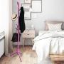 Garwarm 8-Hooks Creative Simplicity Solid Wood Floor Finish Entryway Standing Coat Rack Hall Tree Hat Hanger Holder with Tripod Base for Jacket Clothes Scarves Purse