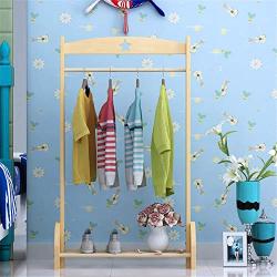 Home Decor Childrens Coat Rack Rack Solid Wood Simple Hanger Floor Coat Rack Hanger Bedroom Clothes Rack Coat Hook Wall Rack Multipurpose (Color : Wood, Size : 120x60x30cm)