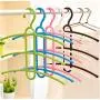 10PC Random Color Multifunctional Clothes Hanger Creative Fishbone 3 Layer Anti-Skid Plastic Clothes Rack Wardrobe Clothes Hanger Decoration