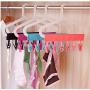 Foldable Travel Hanger Portable Bathrooms Cloth Hanger Rack Clothespin Home Organizer 5pcs Random Color
