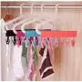 Foldable Travel Hanger Portable Bathrooms Cloth Hanger Rack Clothespin Home Organizer 5pcs Random Color