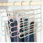 10pcs Random Color 5-Layer Clothes Hanger Drying Racks Multi-Functional Innovative Hanger Multi-Storey Scarf Racks Anti-Slip Pants Folder