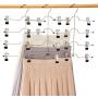 DOIOWN Skirt Hangers 4 Tier Pants Hangers Space Saving Hangers Closet Organizer for Skirt, Pants(3 Pieces) (3 Pieces)