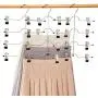 DOIOWN Skirt Hangers 4 Tier Pants Hangers Space Saving Hangers Closet Organizer for Skirt, Pants(3 Pieces) (3 Pieces)